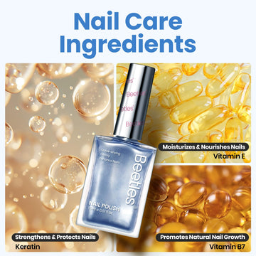 Beetles esmalte con efecto remolino azul perlado para uñas con estilo.