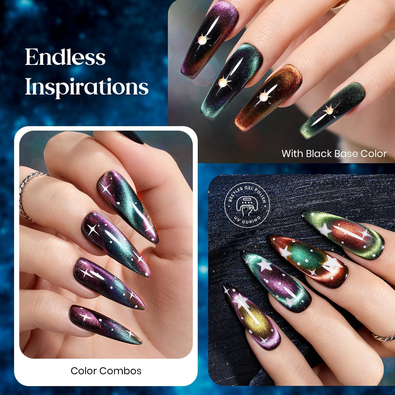 Beetles Esmalte en Gel ojo-gato efecto camaleón cambia con la luz