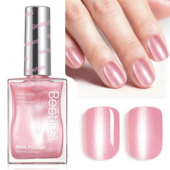 Beetles esmalte en gel rosa, secado rápido, fácil de usar en casa