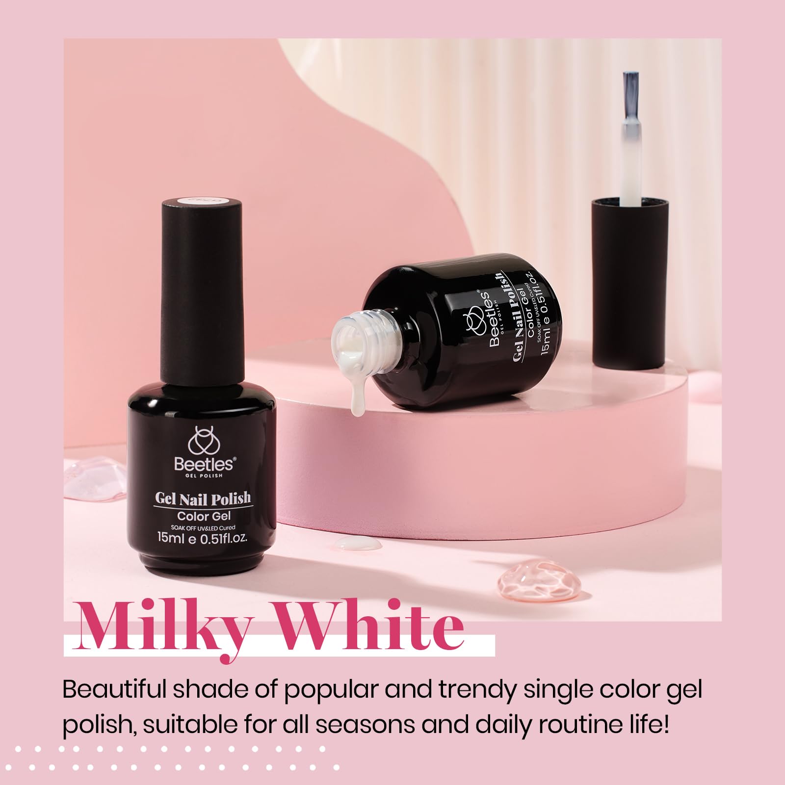 Beetles Esmalte Gel: aplicación fácil para color semitransparente.