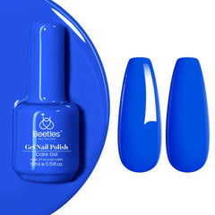 Beetles Gel Polish Azul Eléctrico en botella, color intenso para uñas