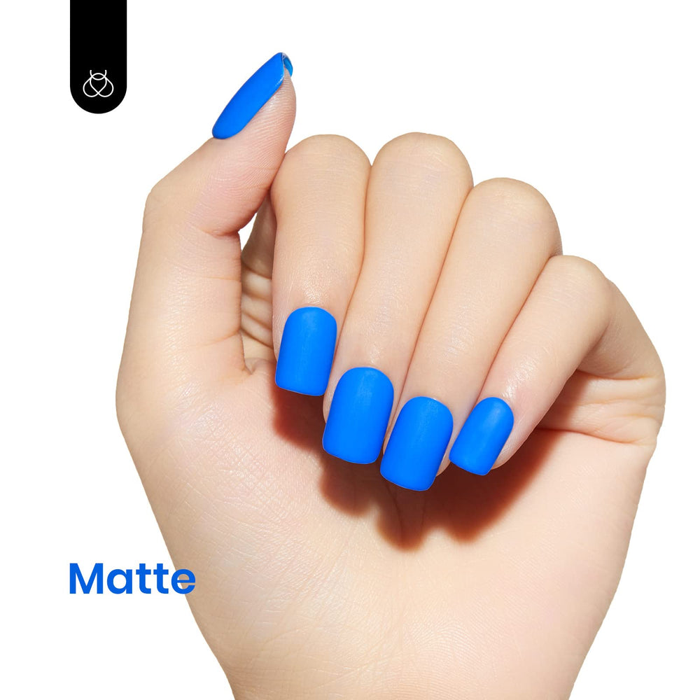 Beetles Gel Polish Azul, uñas con acabado duradero y vibrante