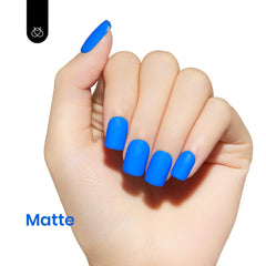 Beetles Gel Polish Azul, uñas con acabado duradero y vibrante