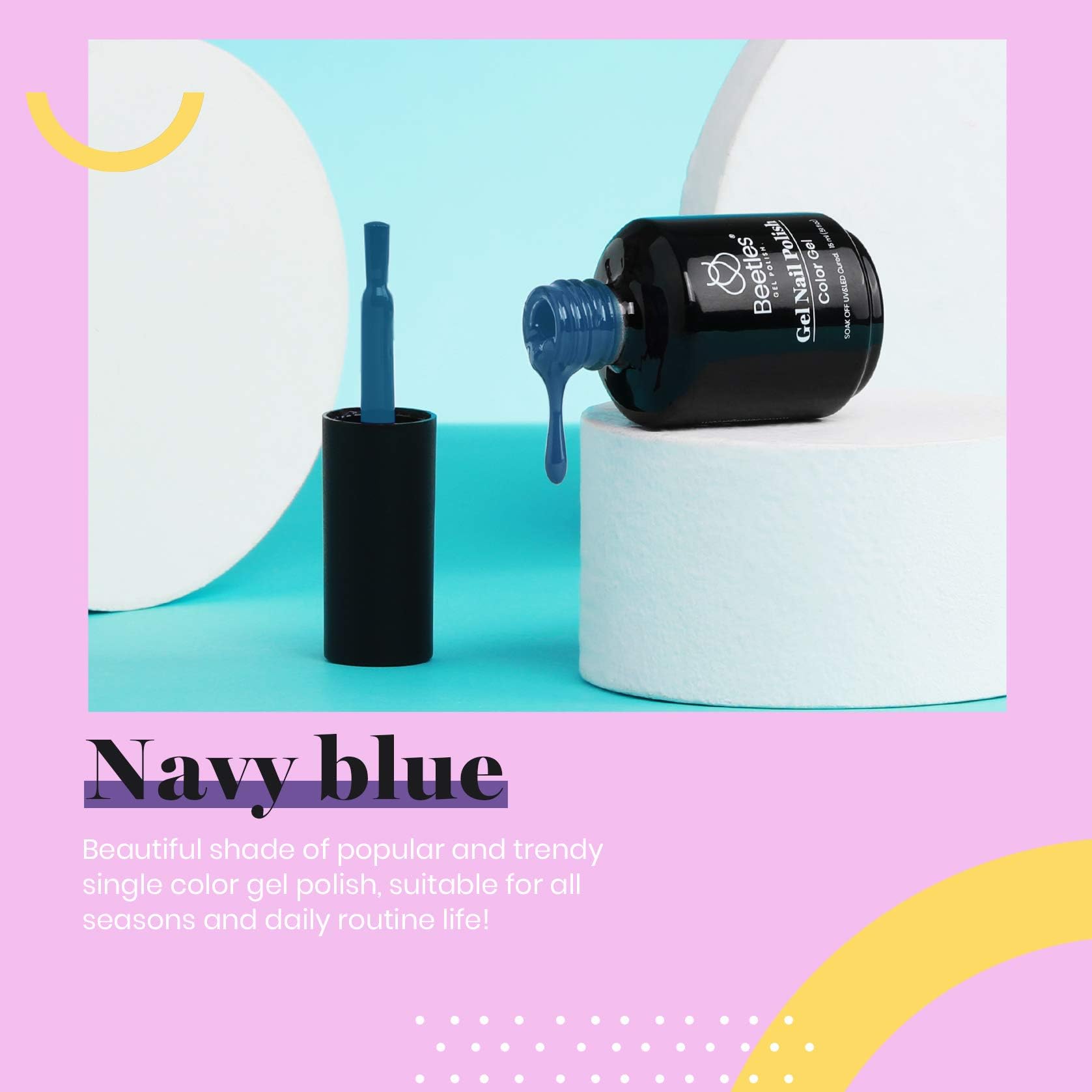 Beetles Esmalte Gel Azul Verdoso, curado rápido bajo lámpara LED y acabado brillante