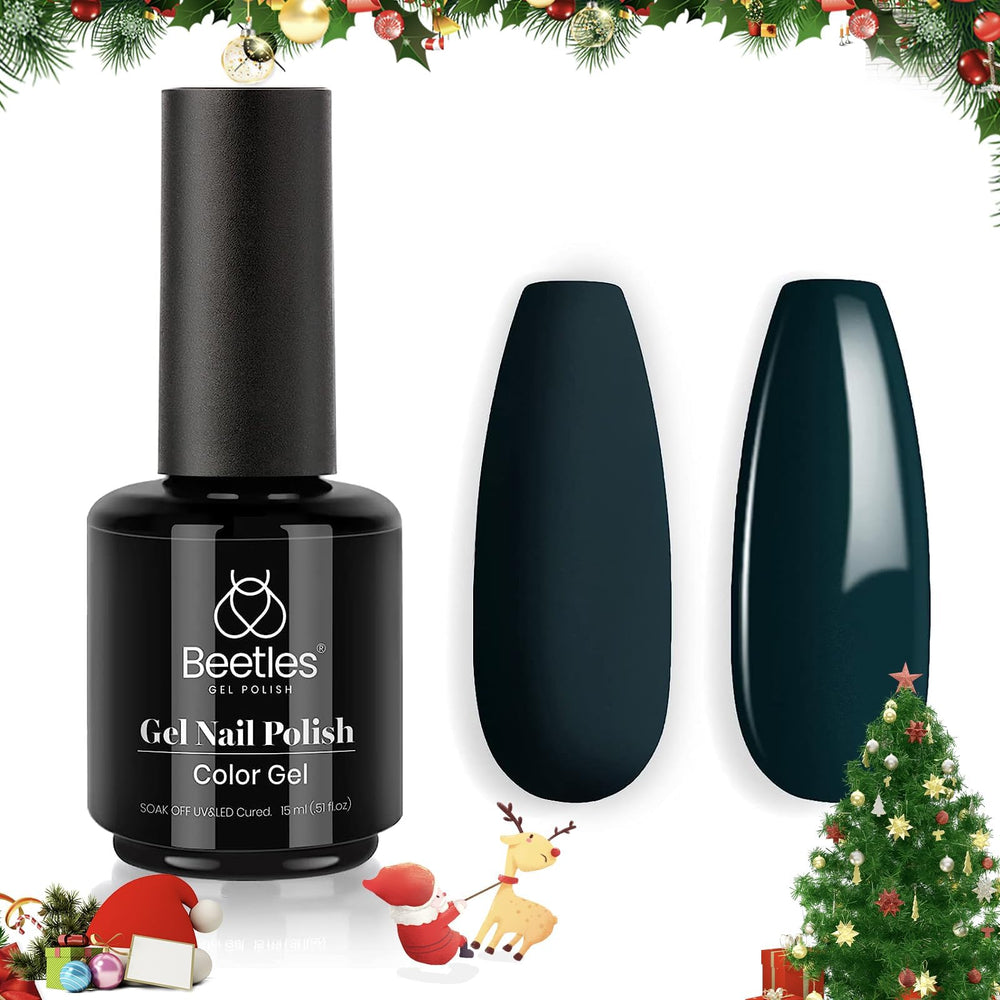 Beetles Esmalte Gel Azul Verdoso, presentación lista para regalo