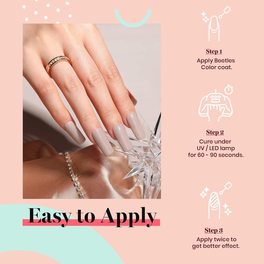 Beetles esmalte neutro para manicura casera o en salón.