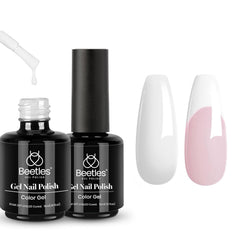 Beetles set gel blanco de 15 ml para uñas francesas con acabado brillante