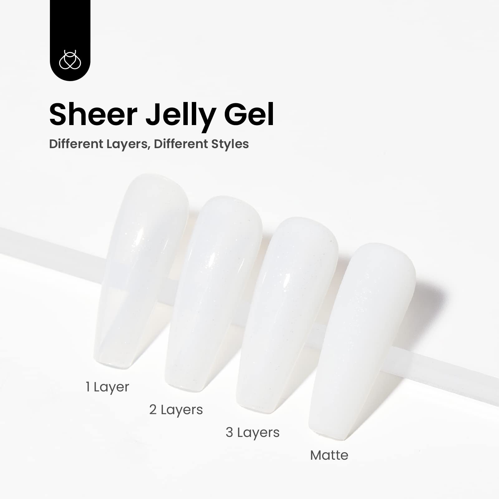 Destellos sutiles del esmalte gel blanco Beetles