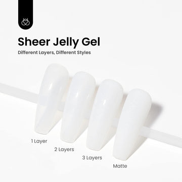 Destellos sutiles del esmalte gel blanco Beetles