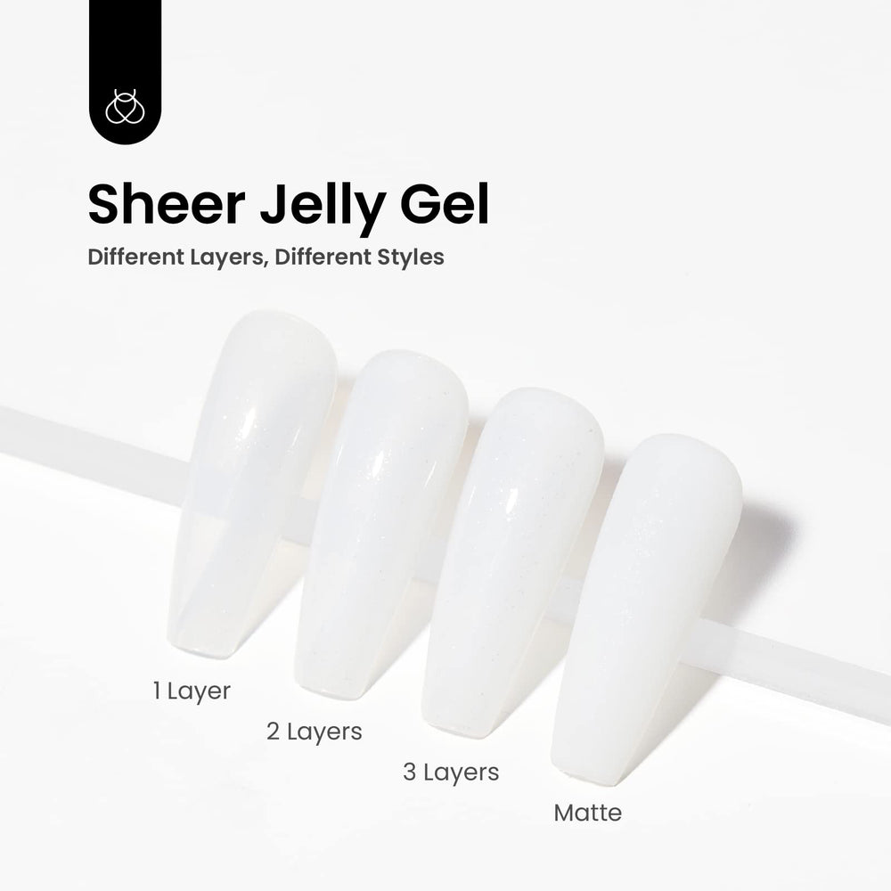 Destellos sutiles del esmalte gel blanco Beetles