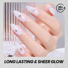 Beetles Esmalte Gel Blanco tono lechoso con acabado brillante
