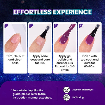 Beetles Esmalte Gel instrucciones simples y curado UV/LED para resultados consistentes.