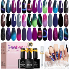 Beetles esmalte gel con efecto ojo de gato: ojo de gato efecto lupa brillante para uñas llamativas