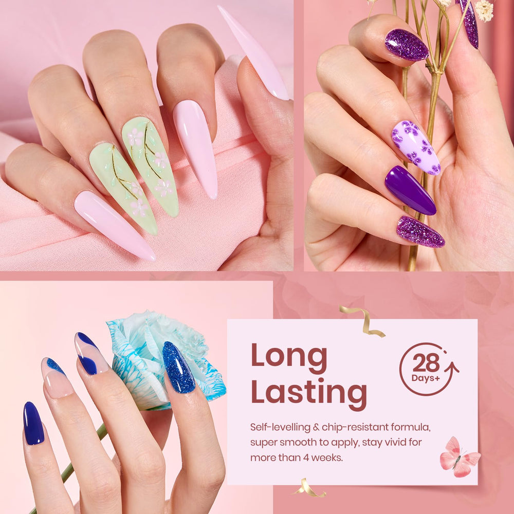 Beetles Gel con diseños florales para uñas elegantes y versátiles.