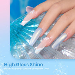 Beetles Pearl Gel iridiscente, acabado nacarado para un look deslumbrante.