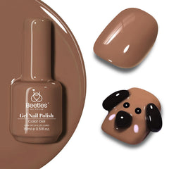 Beetles gel marrón, frasco de 15 ml, ideal para manicuras en casa