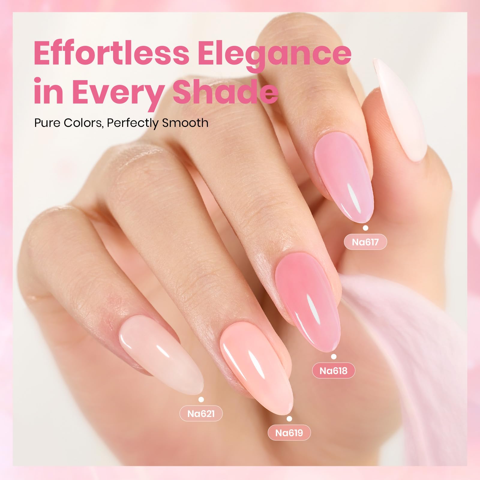 Beetles Esmalte gel nude rosa: aplicación en uñas con brillo duradero.