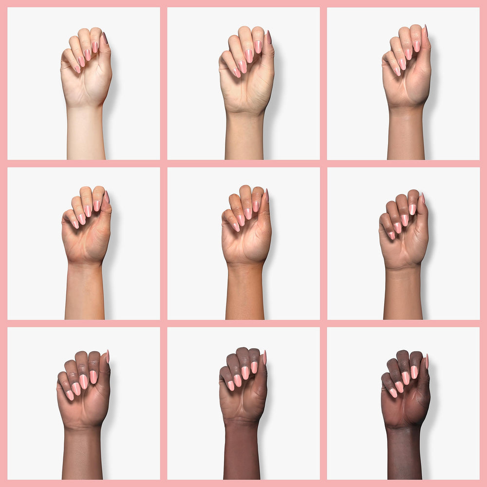 Beetles Esmalte gel nude rosado, consistencia sedosa para uñas
