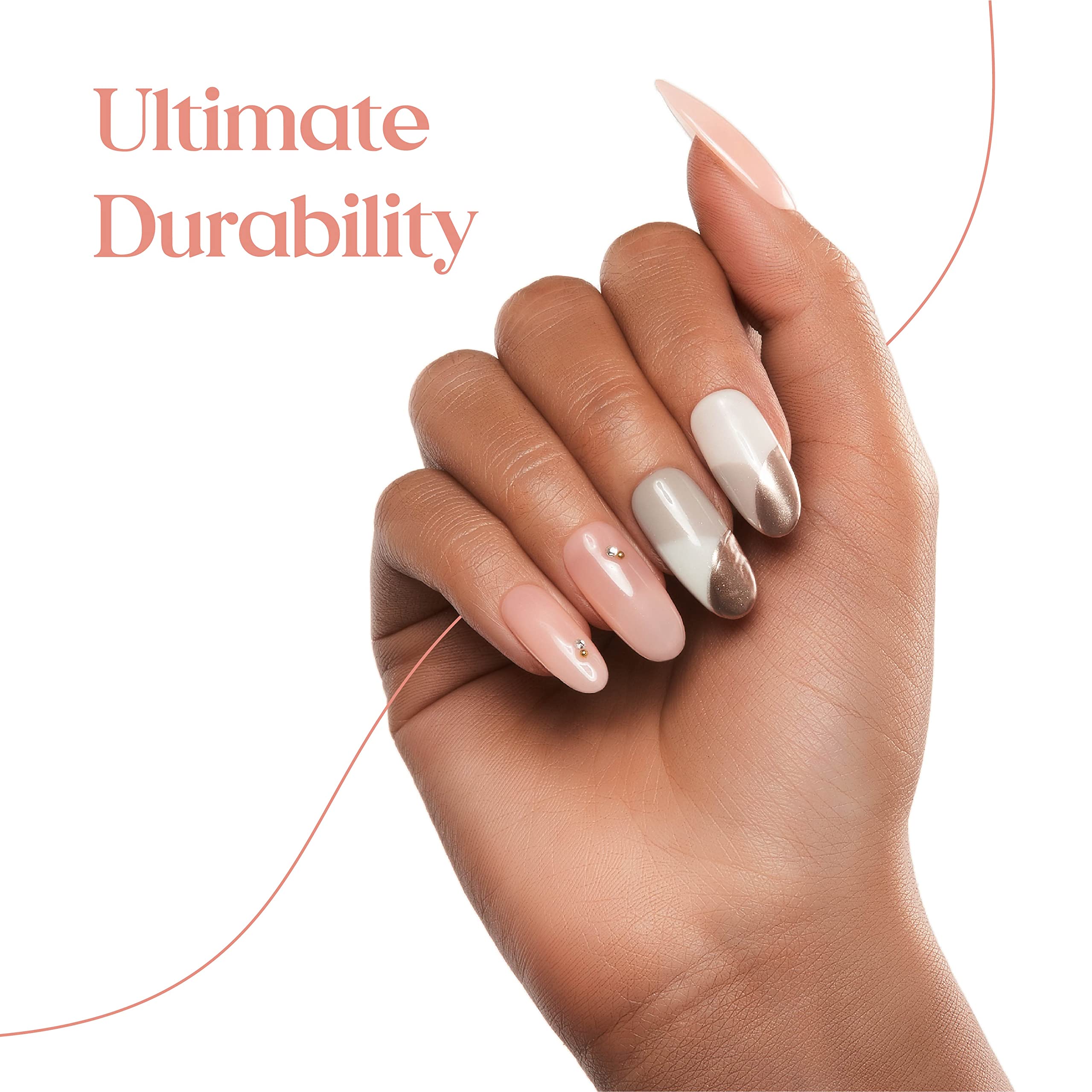 Beetles Esmalte gel nude rosado, curado UV/LED para acabado liso
