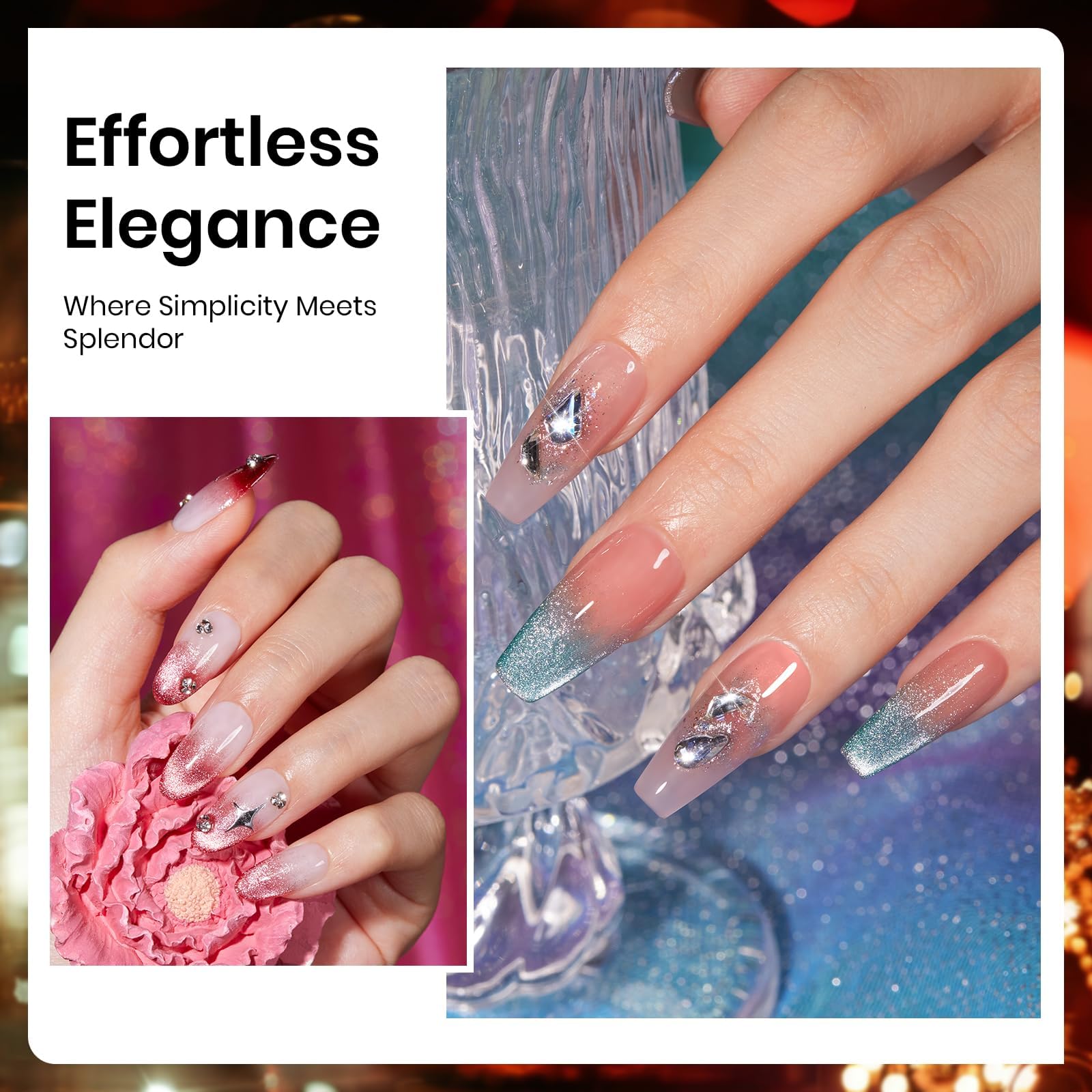 Beetles Cat Eye Gel: paleta de colores para uñas con brillo