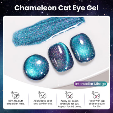 Beetles esmalte gel ojo de gato, regalo ideal para amante de manicuras.