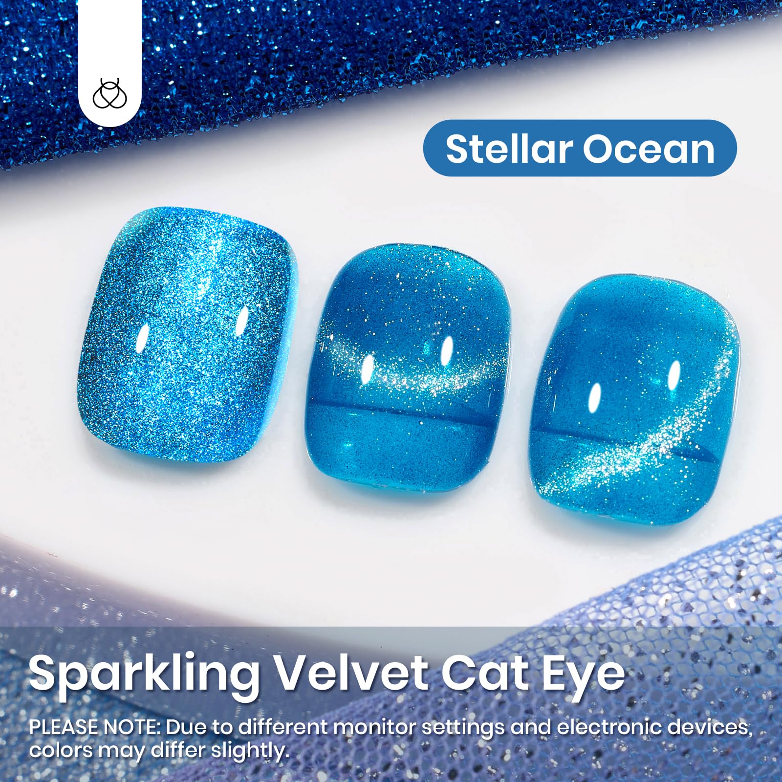 Beetles Esmalte Gel ojo de gato azul con imán facilita diseño casero rápido