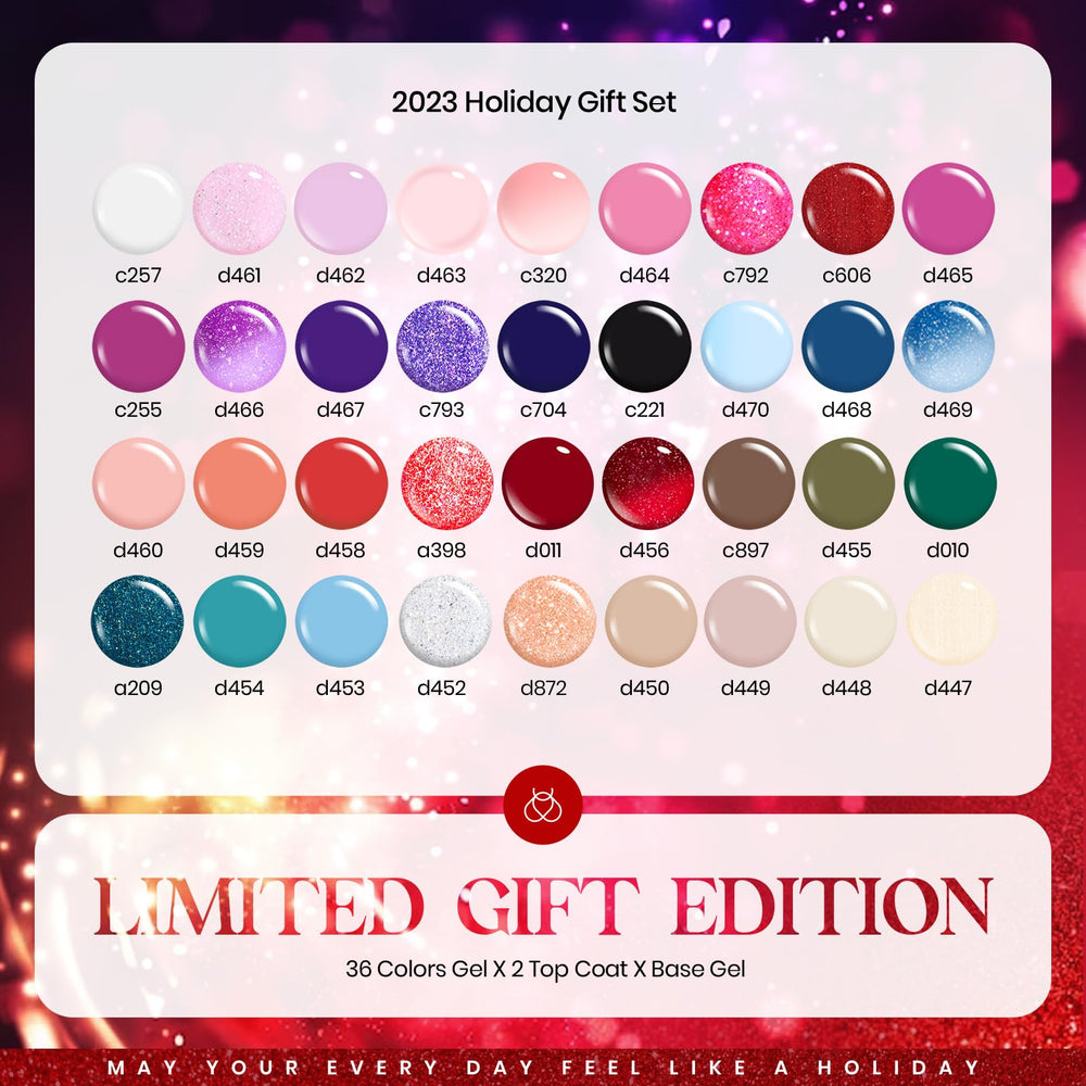 Beetles: paleta de 36 colores esmalte gel para estilos versátiles.