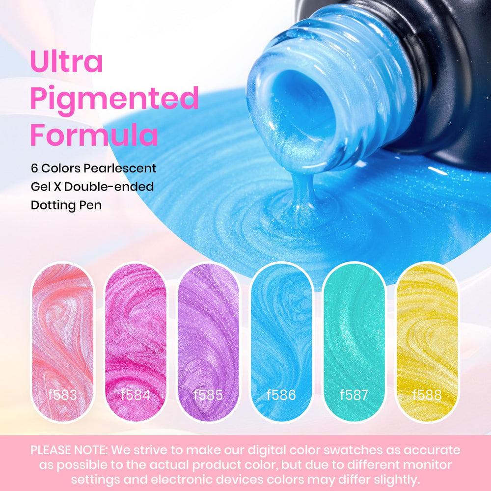 Beetles Esmalte Gel Pearl Azul Concha, acabado iridiscente para looks elegantes
