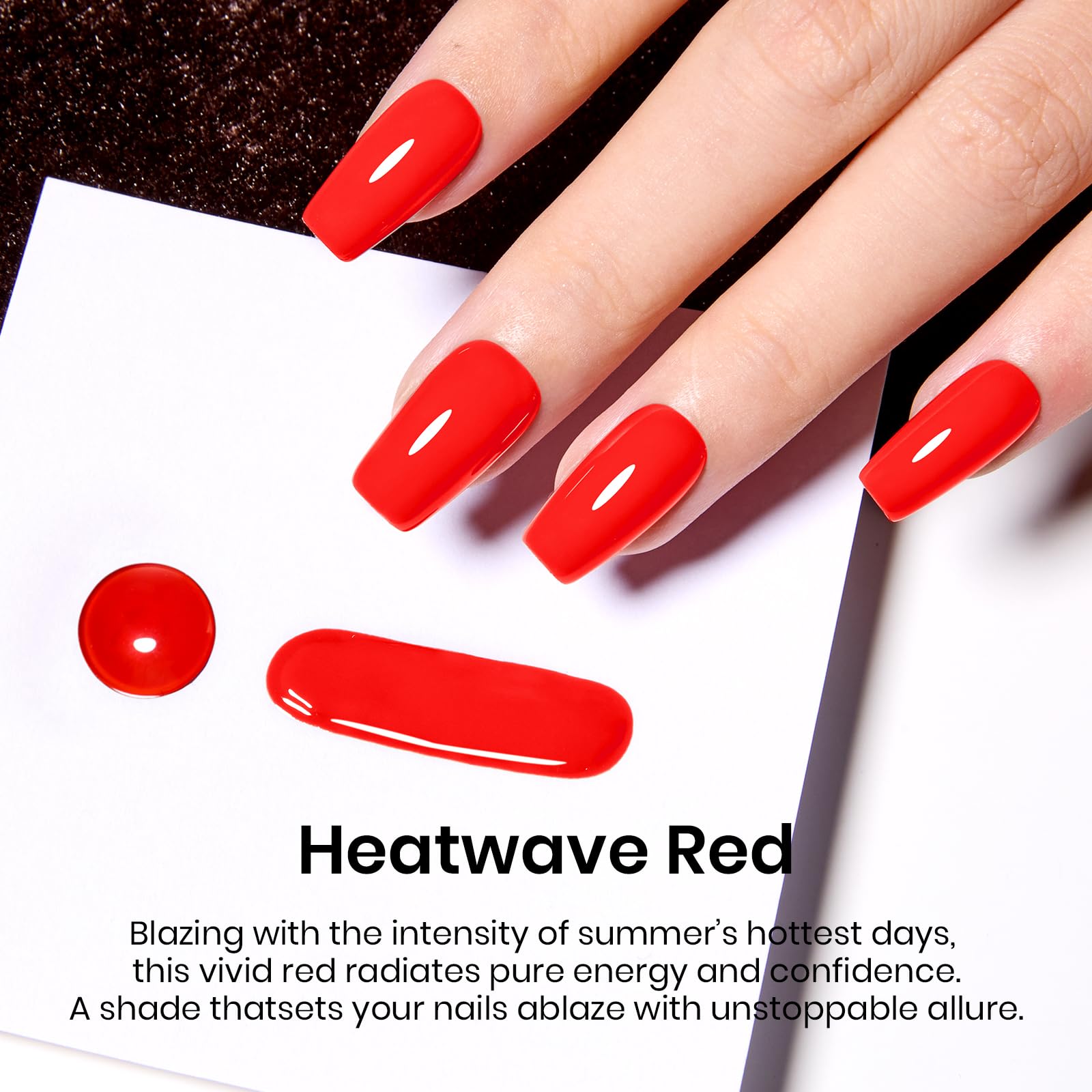 Beetles Esmalte Gel Rojo con pincel, aplicación suave y uniforme