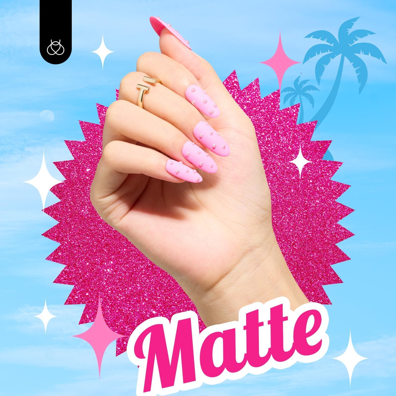 Beetles esmalte gel rosa fácil de aplicar para DIY en casa.