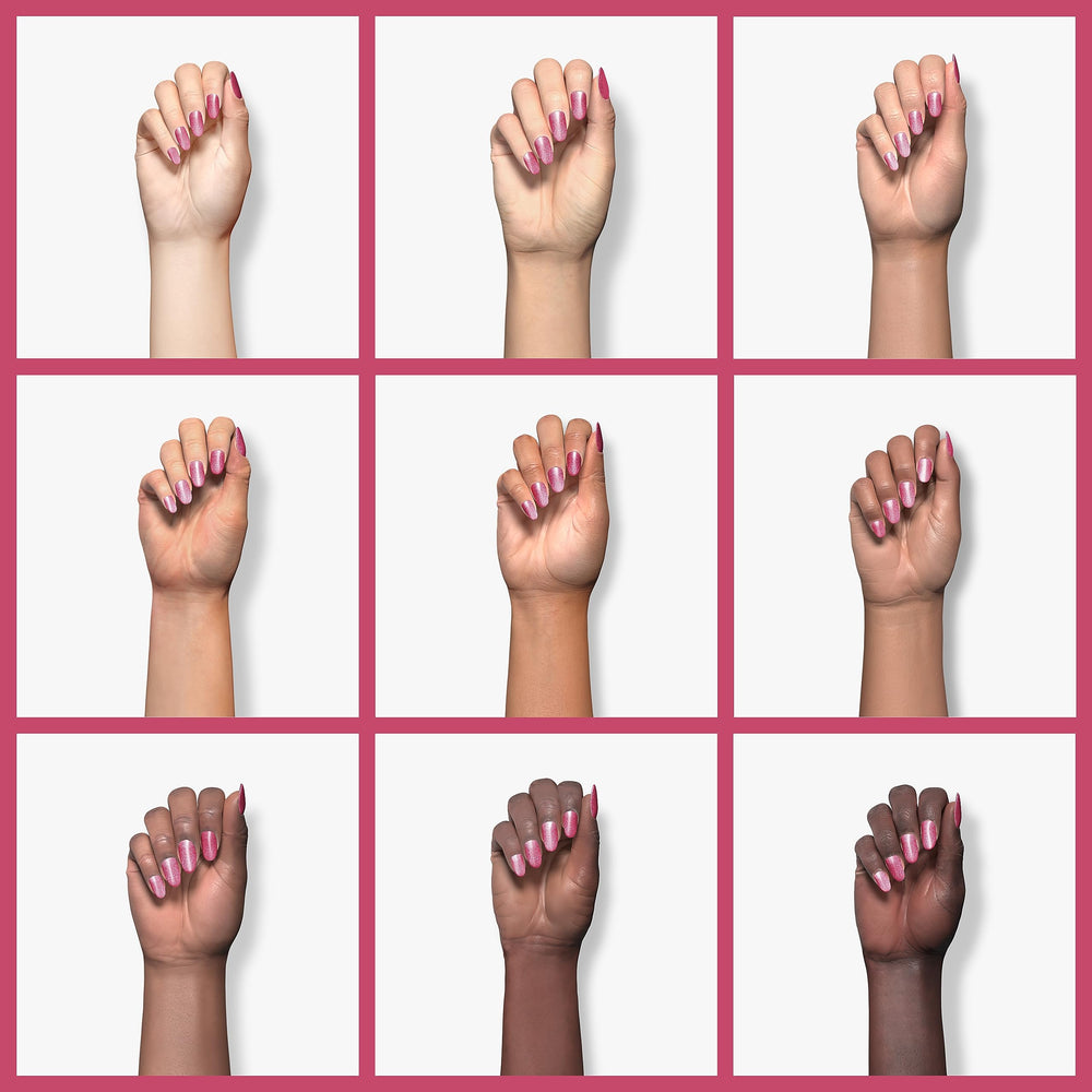 Beetles Esmalte Gel Rosa Muestra de color brillo suave