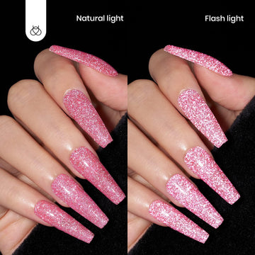 Beetles Esmalte Gel Rosa Curado con lámpara de curado UV para rápido secado