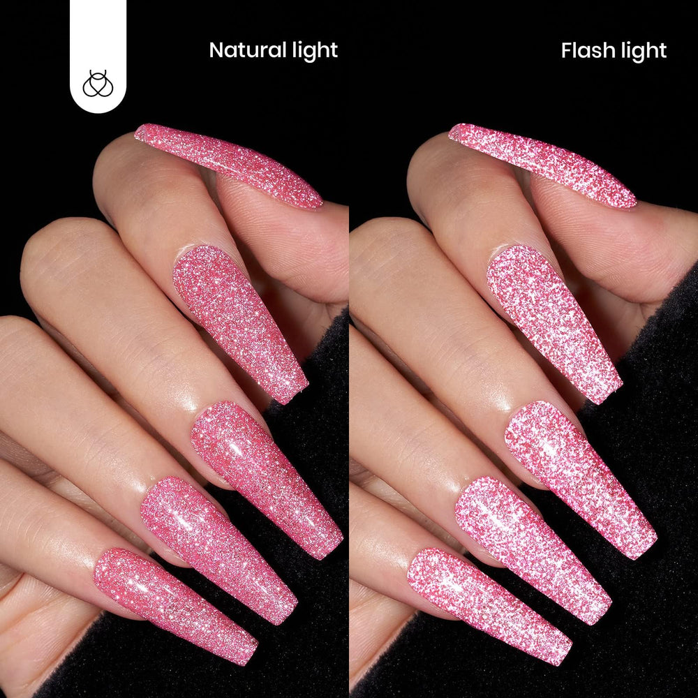 Beetles Esmalte Gel Rosa Curado con lámpara de curado UV para rápido secado