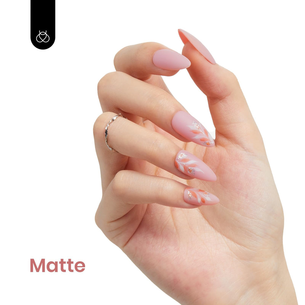 Beetles Gel Rosa Malva Polvo, acabado brillante y suave al tacto.
