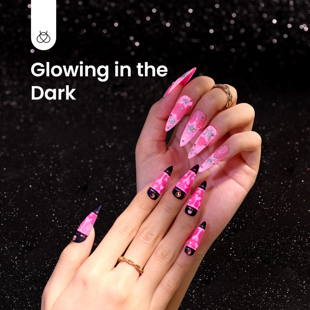Beetles Gel Rosa Neón, efecto lumínico para estilos llamativos.