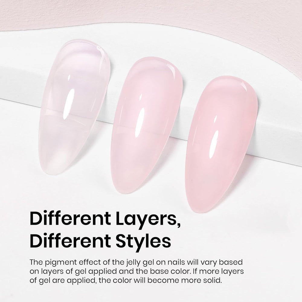 Beetles muestra color rosa neutro translúcido para uñas naturales