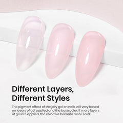 Beetles muestra color rosa neutro translúcido para uñas naturales