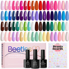 Beetles Gel Polish Set con 36 colores para uñas vibrantes y duraderas.