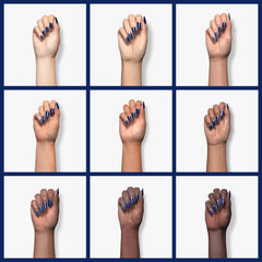 Beetles Esmalte Gel Uñas Azul Medianoche, curado con lámpara LED/UV para secado rápido.
