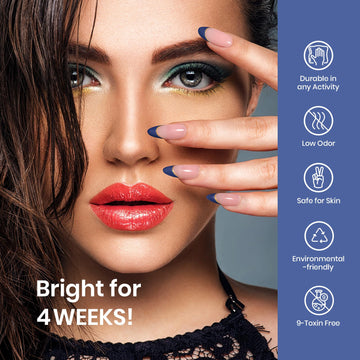 Beetles Esmalte Gel Uñas Azul Medianoche, ideal para usar en casa con resultados profesionales.