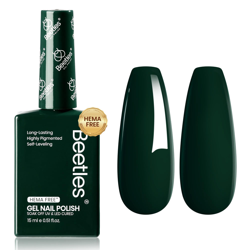 Beetles gel verde bosque oscuro libre de crueldad y sin pruebas.