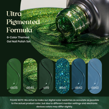 Beetles Esmalte Gel Verde Oscuro: tono intenso para estilo sofisticado