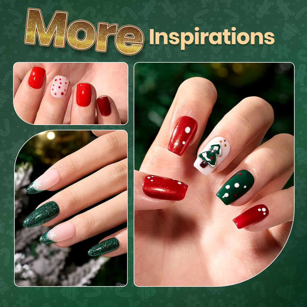 Beetles Esmalte Verde Glitter Llamativo: acabado brillante para looks festivos.