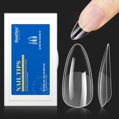 Beetles extensiones de gel para uñas, 504 piezas, variedad de tallas para bricolaje.