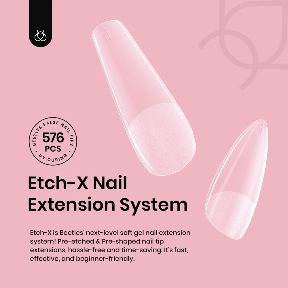 Beetles extensiones de uñas gel pre-etchado, textura mate, fácil de aplicar