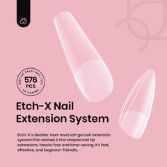 Beetles extensiones de uñas gel pre-etchado, textura mate, fácil de aplicar
