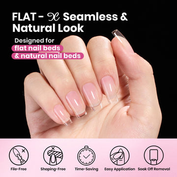 Beetles Flat-X: extensiones de gel suave para uñas naturales