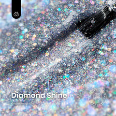 Beetles Gel Brillo Uñas Diamante con destellos brillantes.