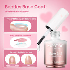 Beetles gel, capa superior brillo duradero para uñas pulidas.