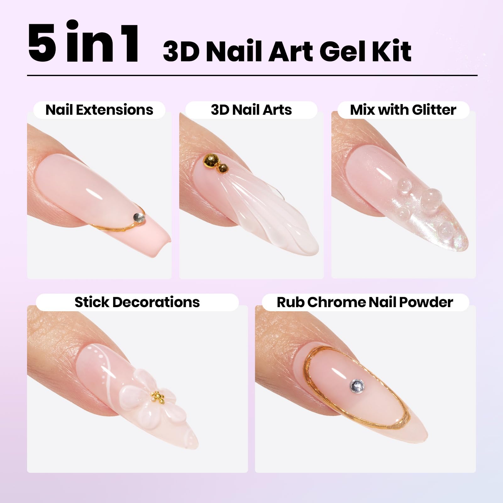 Beetles gel construcción transparente 1oz para extensiones duraderas